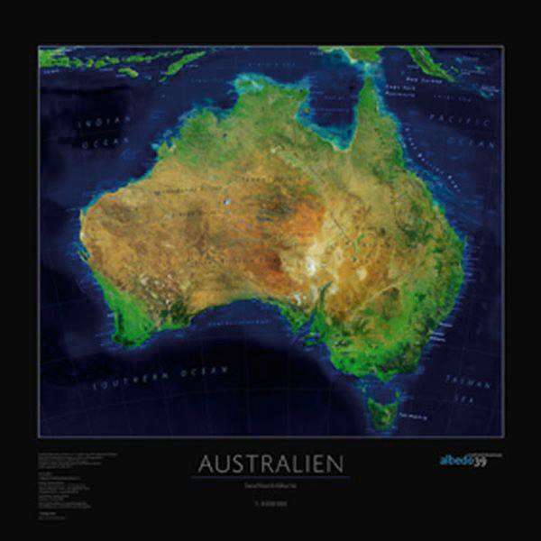 albedo 39 Mapa kontynentalna Australia