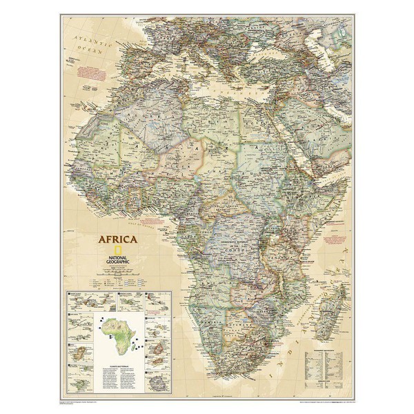 National Geographic Mapa antyczny Afryka