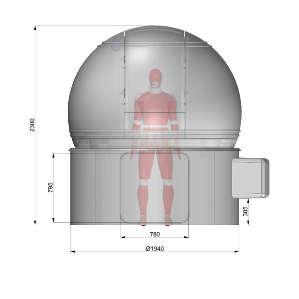 ScopeDome Kopuła obserwatorium astronomicznego, średnica 2 m H80