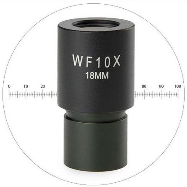 Euromex Okular pomiarowy HWF 10x/18mm, podziałka mikrometryczna, EC.6010-M (EcoBlue)