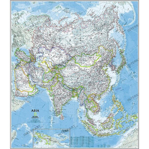 National Geographic Mapa kontynentalna Azja, polityczny