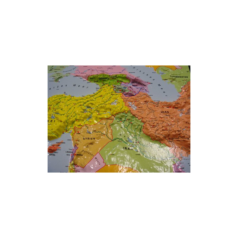 geo-institut , plastyczna mapa Świata, Silver Line, polityczna