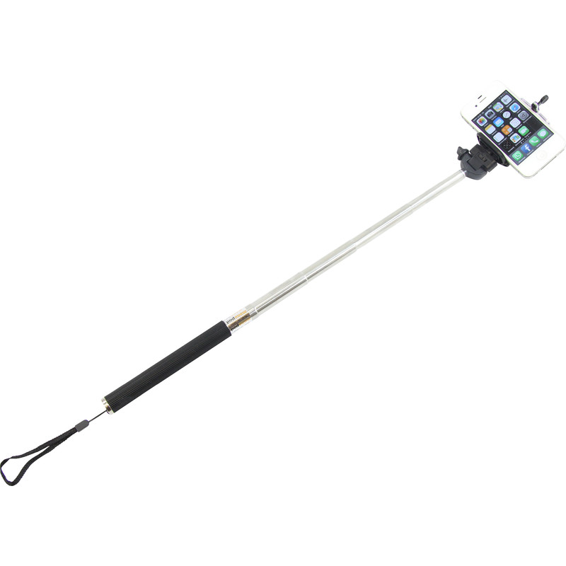 Statyw aluminiowy monopod Selfie-Stick für Smartphones und kompakte Fotokameras, pink