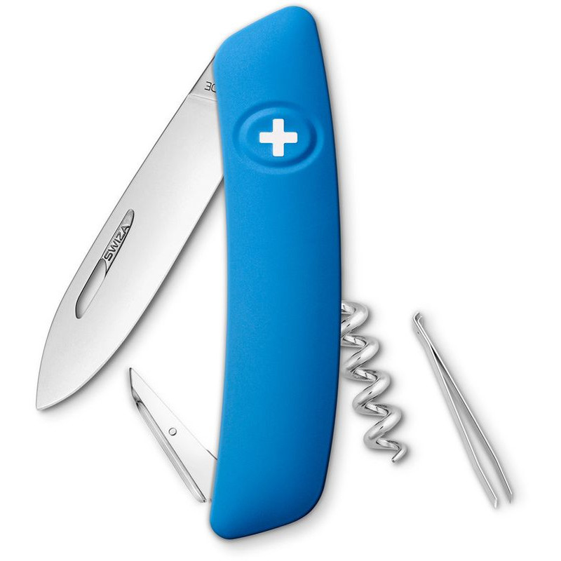 SWIZA Noże Szwajcarski scyzoryk kieszonkowy D01 niebieski