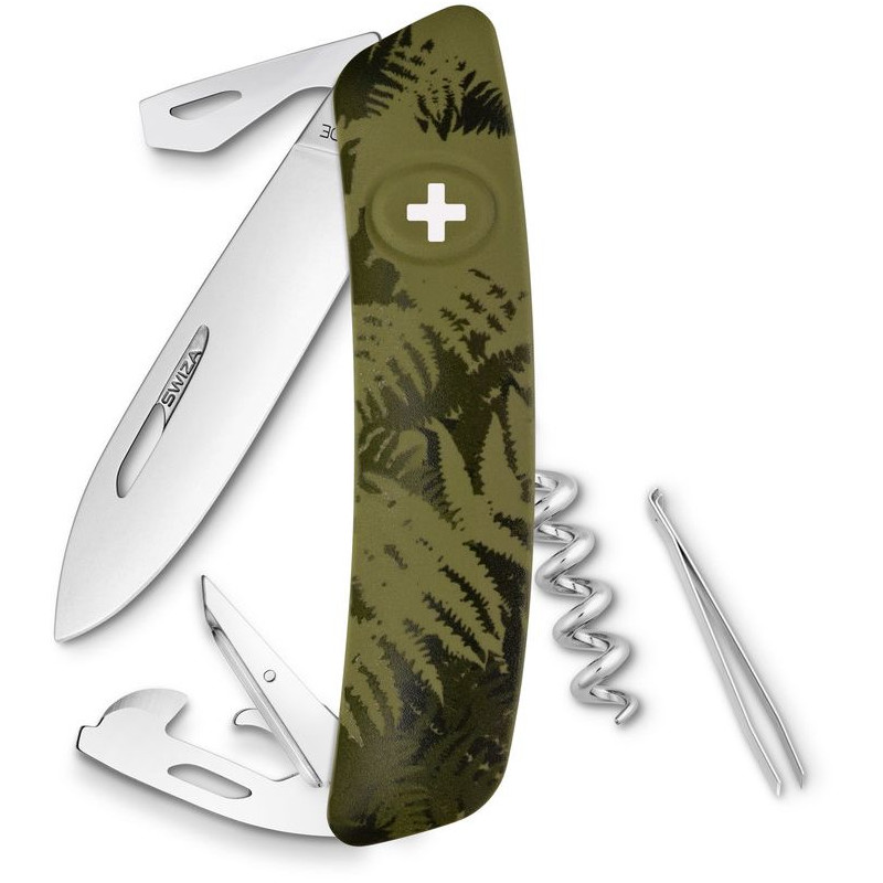 SWIZA Noże Szwajcarski scyzoryk kieszonkowy C03 SILVA paproć maskująca khaki
