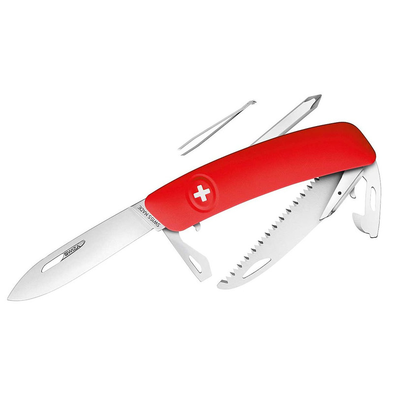 SWIZA Noże Szwajcarski scyzoryk kieszonkowy D06 czerwony