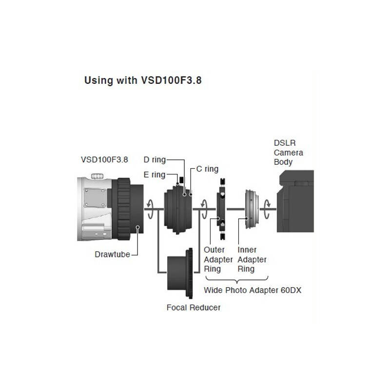 Vixen Adaptery do aparatów fotograficznych Adapter 60DX für Nikon