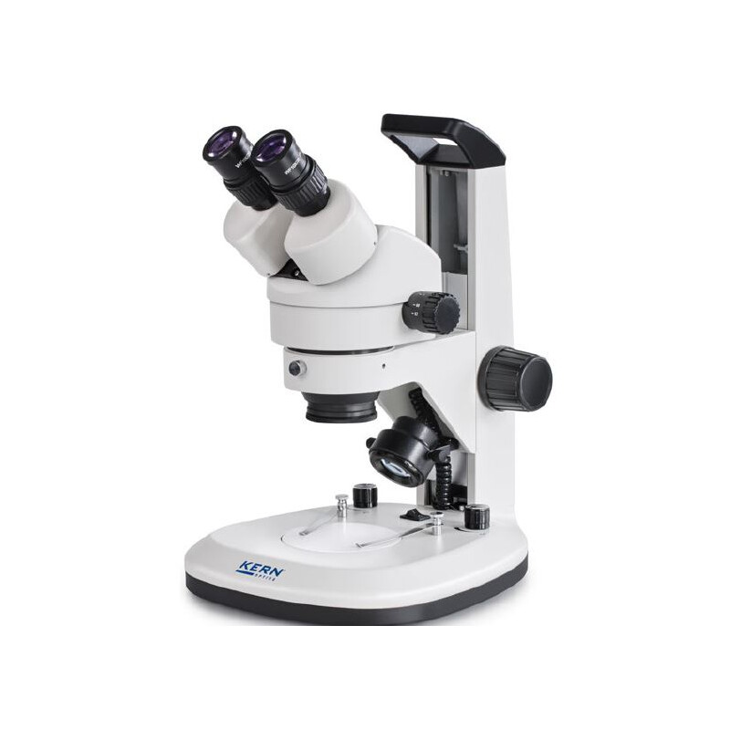 Kern Mikroskop stereoskopowy zoom OZL 467, bino, Greenough, 0,7-4,5x, HWF10x20, 3W LED