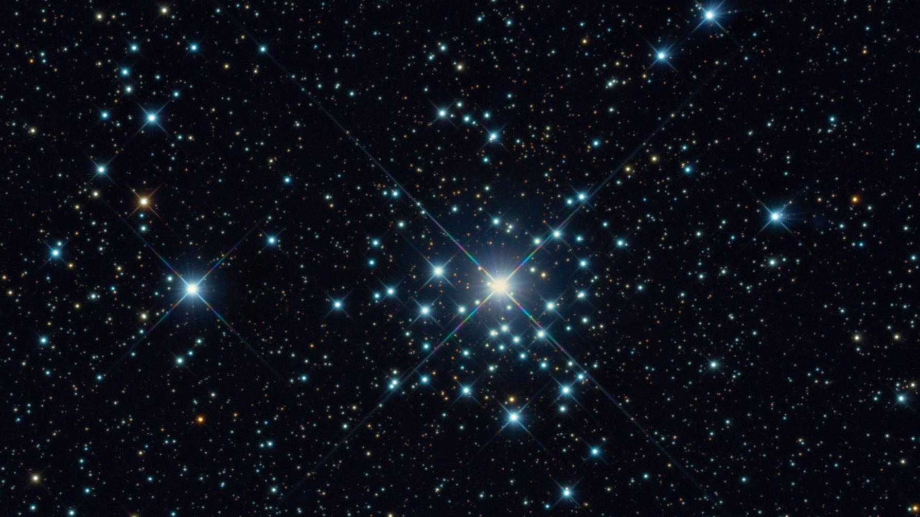 Zdjęcie gromady gwiazd NGC 2362 w gwiazdozbiorze Wielkiego Psa wykonane za pomocą 20-calowego teleskopu RC przy ogniskowej 4492mm. Bernhard Hubl oraz zespół CEDIC / CCD Guide