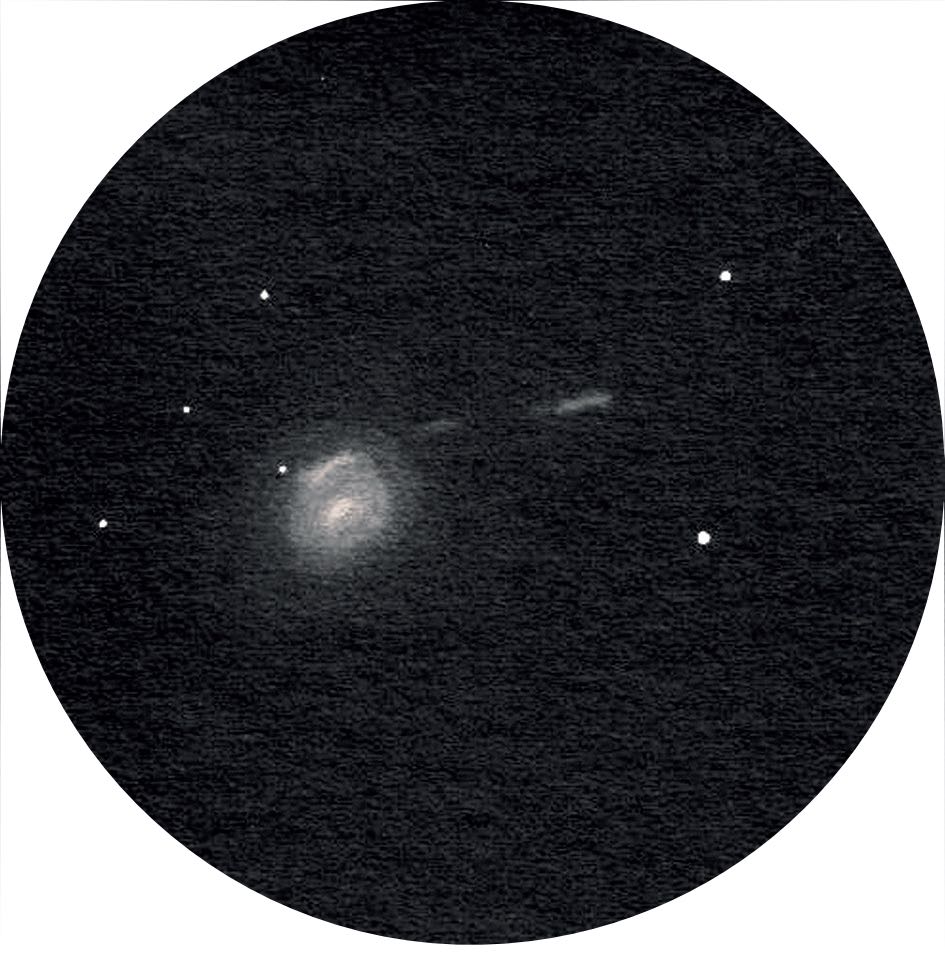 Szkic NGC 772 i NGC 770 widocznych przez 20-calowego Newtona przy powiększeniu 434×. Uwe Glahn