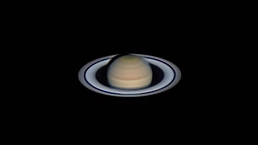 Saturn i jego system pierścieni. Fot. Carlos Malagón, Hiszpania, wrzesień 2019, Omegon Pro RC 304, ADC i veLOX 224C.