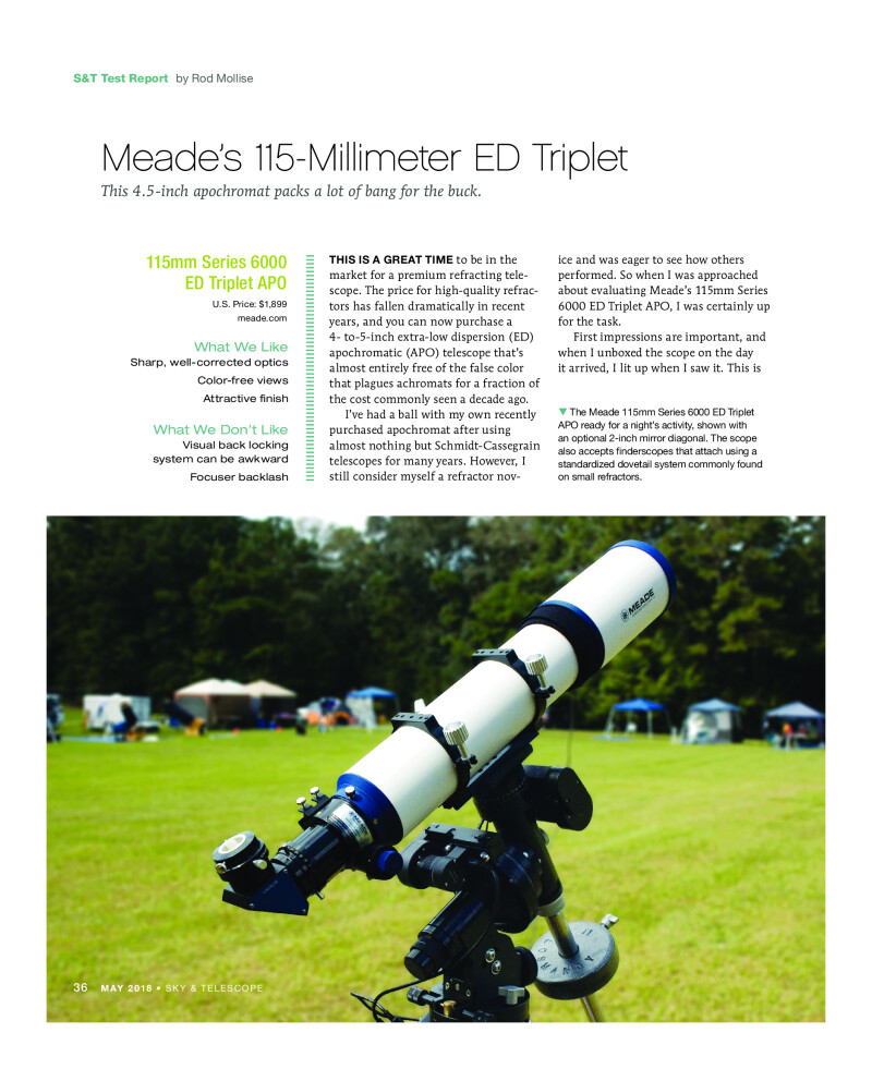 Meade 115mm seria 6000 ED Triplet APO