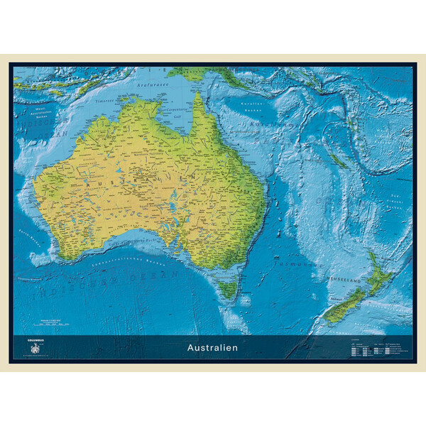 Columbus Mapa kontynentalna Australia (115 x 85 cm)