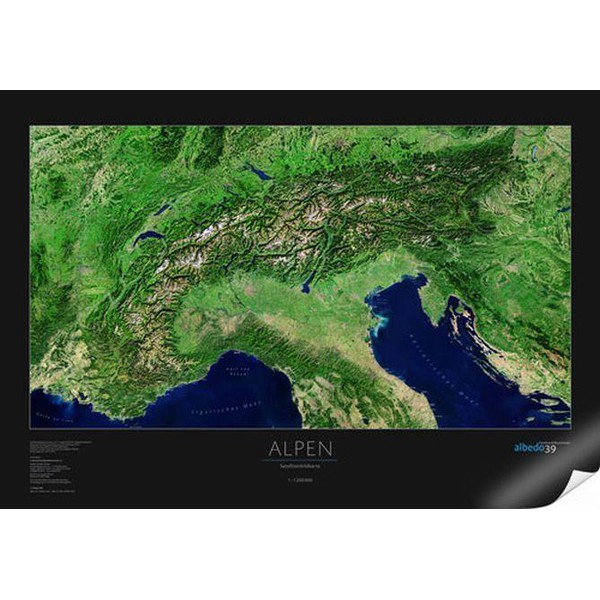 albedo 39 Mapa regionalna Alpy