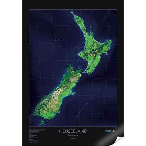 albedo 39 Mapa Nowa Zelandia