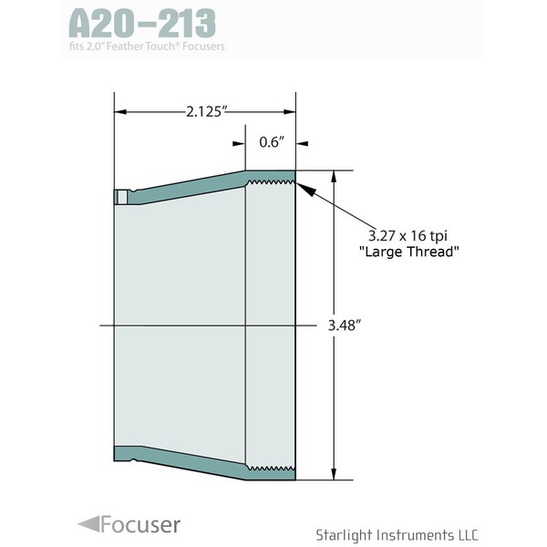 Starlight Instruments Adapter FTF2015 do dużego gwintu Meade