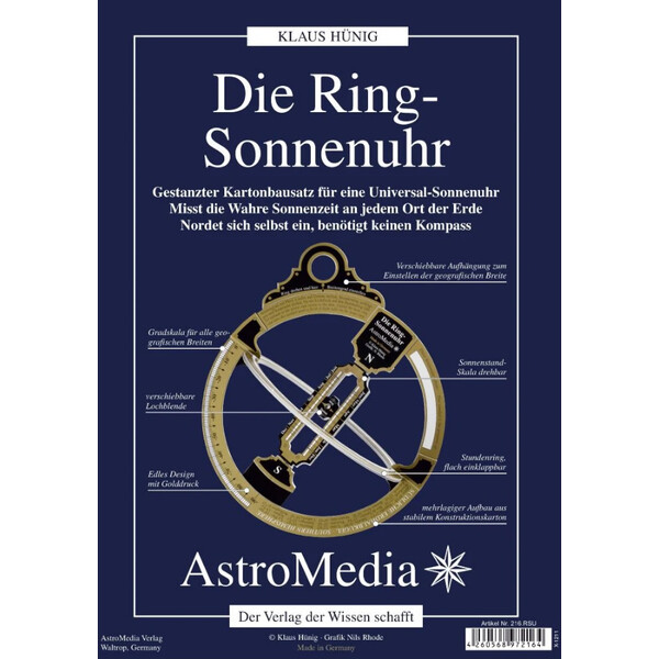 AstroMedia Pierścieniowy zegar słoneczny
