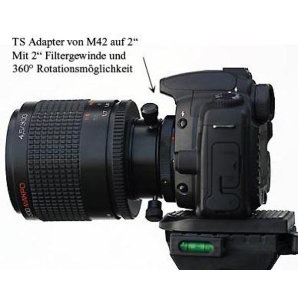 TS Optics Adaptery do aparatów fotograficznych System obrotowy M42x1 (wewnątrz/strona teleskopu) na Canon EOS (zewnątrz/strona kamery)