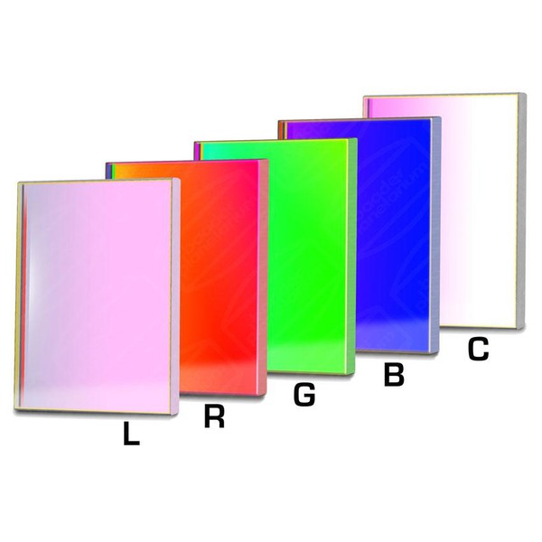 Baader Filtry Zestaw filtrów LRGBC-H-alpha 7nm, OIII i SII 65x65mm
