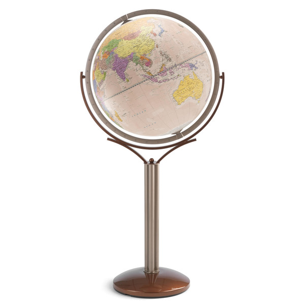 Zoffoli living Globus na podstawie Magellano Rosa Antico 50cm