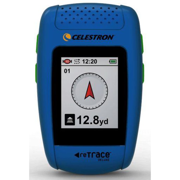 Celestron reTrace Deluxe GPS Tracker z kompasem cyfrowym, kolor niebieski