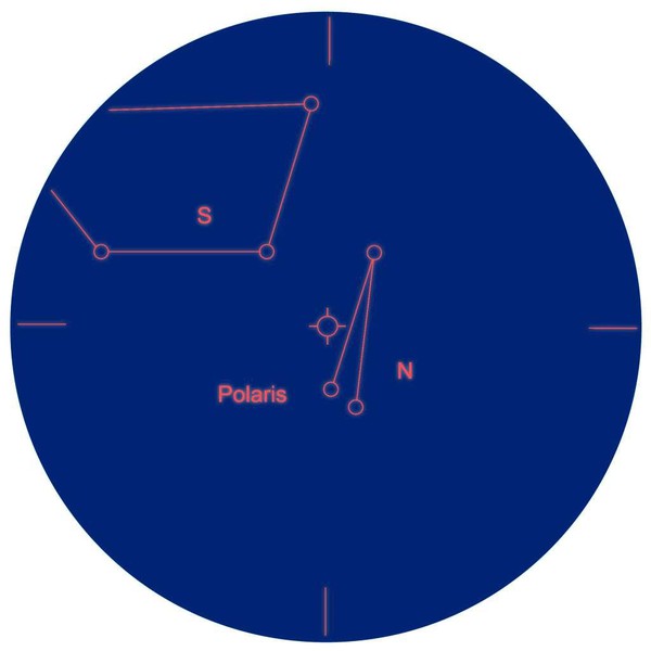 Explore Scientific Szukacz ES 8x50, kątowy 90° z pryzmatem Amiciego i grawerką biegunową