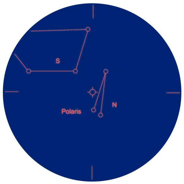 Explore Scientific Szukacz ES 8x50, kątowy 90° z pryzmatem Amiciego i grawerką biegunową