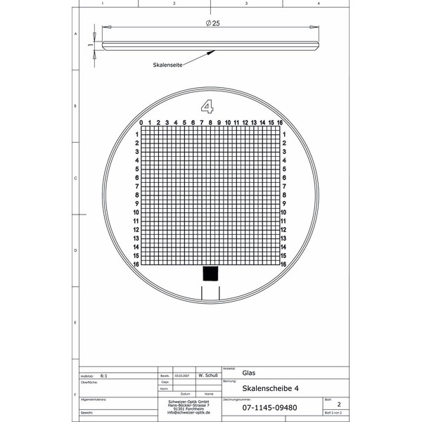 Schweizer Lupa Skala 4 do lup stojących Tech-Line