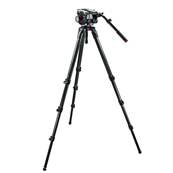 Manfrotto Statyw z głowicą uchylną Pro Fluid Video 509HD i nogami z pojedynczych rurek 536 z rozpórką