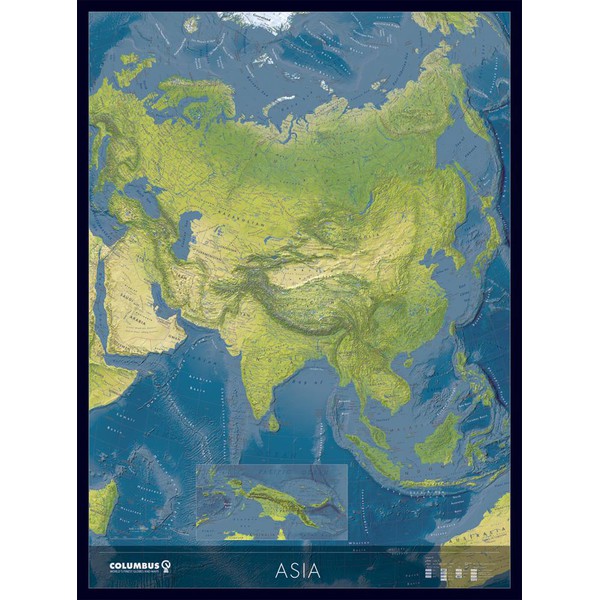 Columbus Mapa kontynentalna Azja KK2021AS