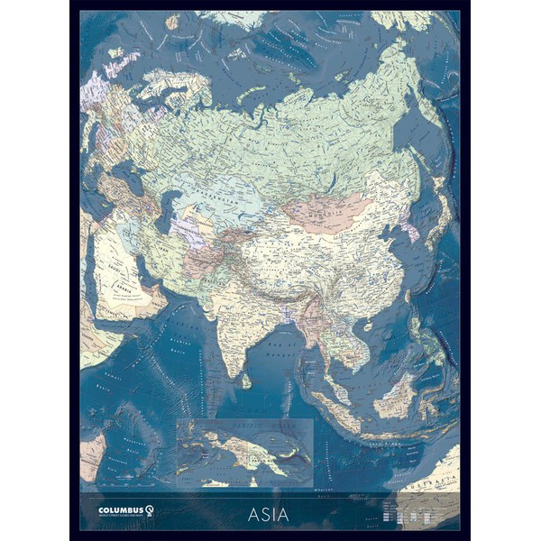 Columbus Mapa kontynentalna Azja KK2021AS