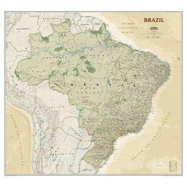 National Geographic Mapa Brazylia