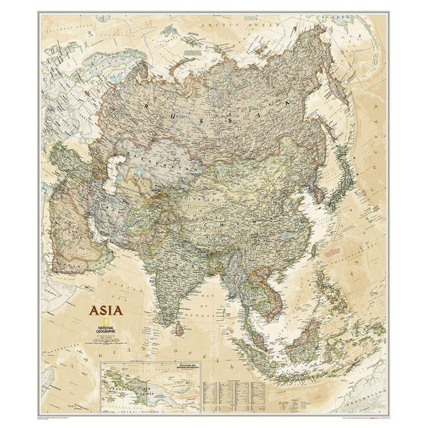 National Geographic Mapa kontynentalna Azja (96 x 86 cm)