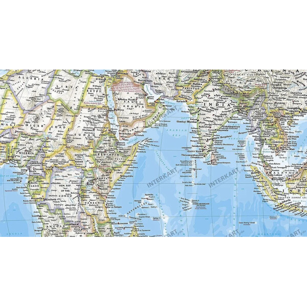 National Geographic Mapa świata pazifikzentriert (185 x 122 cm)