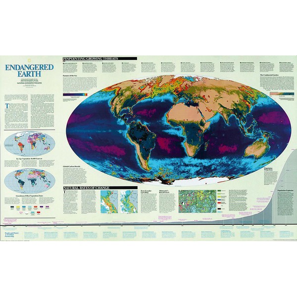 National Geographic Mapa świata Zagrożona Ziemia