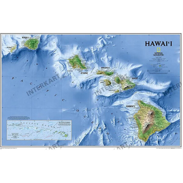 National Geographic Mapa Hawaii (89 x 58 cm)