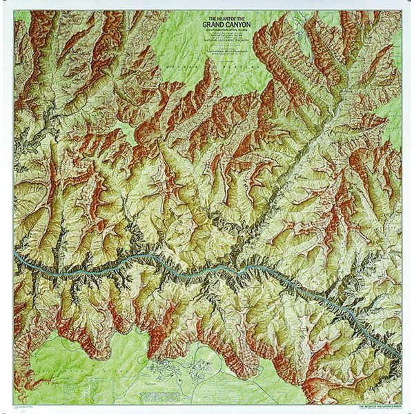 National Geographic Mapa regionalna Grand Canyon