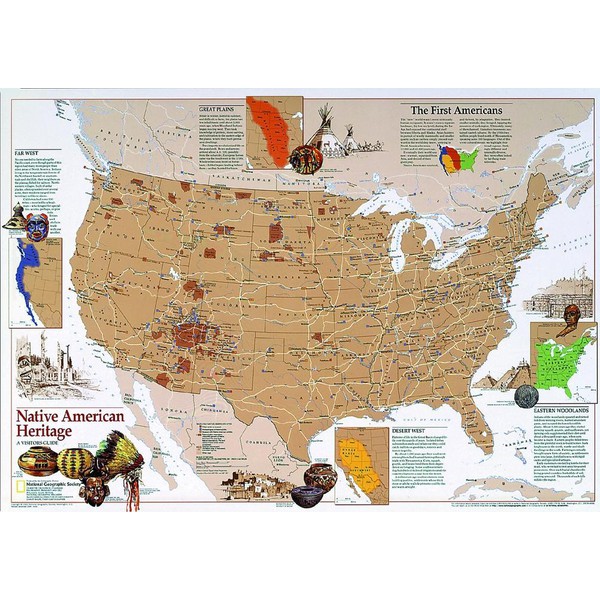 National Geographic Mapa Amerykańskie dziedzictwo ziem ojczystych