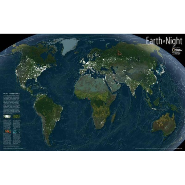 National Geographic Ziemia nocą - mapa ścienna