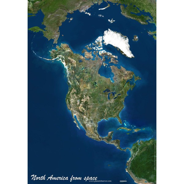 Planet Observer Mapa kontynentalna - Ameryka Północna