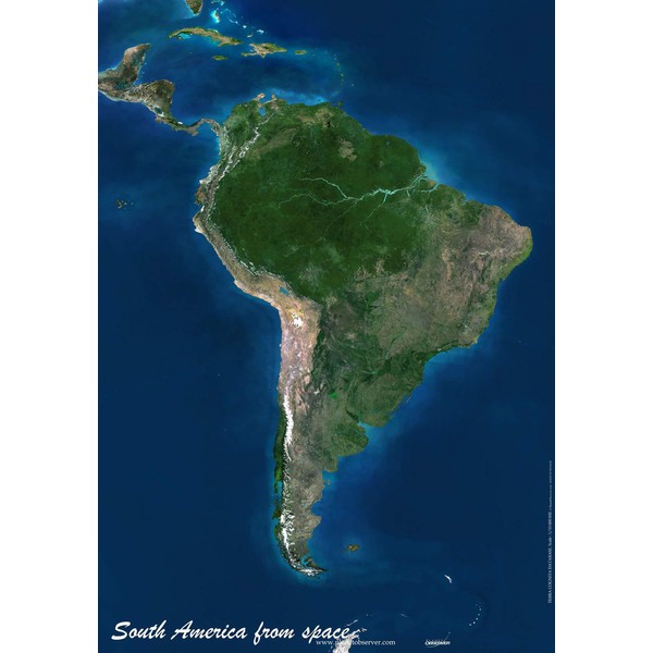 Planet Observer Mapa kontynentalna - Ameryka Południowa