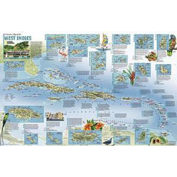 National Geographic Mapa regionalna Antyle - dwustronna