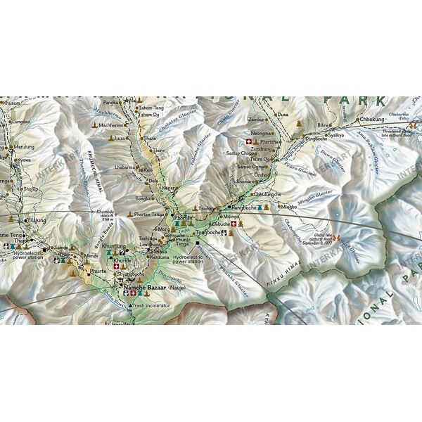 National Geographic Mapa regionalna Mount Everest, 50-ta rocznica - dwustronna