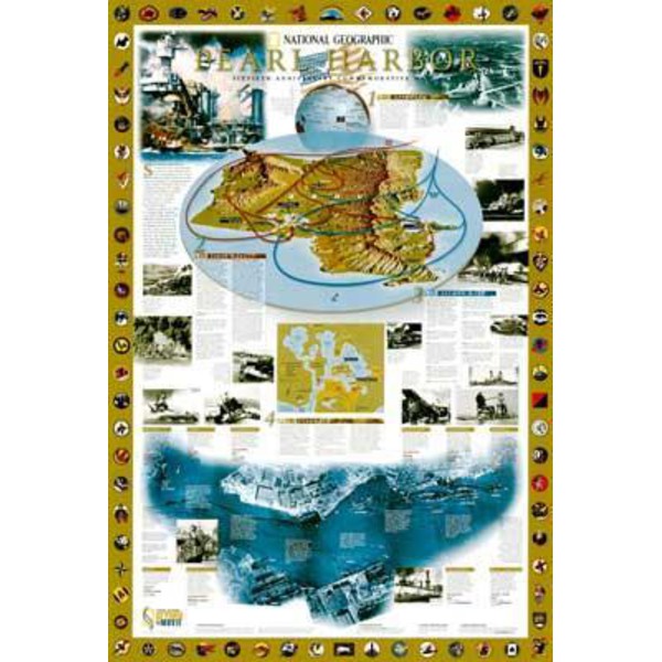National Geographic Mapa regionalna Pearl Harbor / Dramat na Pacyfiku - dwustronna