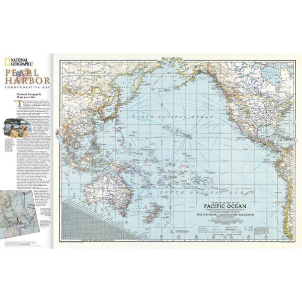 National Geographic Mapa regionalna Pearl Harbor / Dramat na Pacyfiku - dwustronna