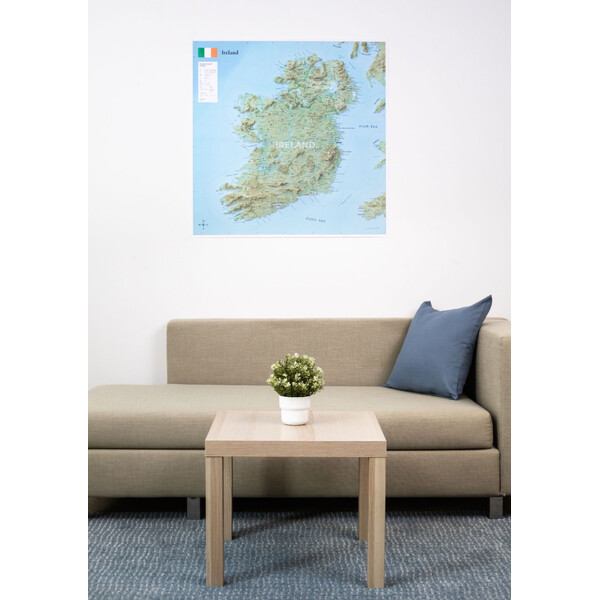 GeoMetro Mapa Irlandia (90 x 90 cm)