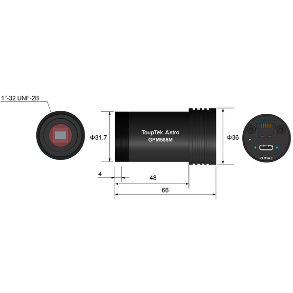 ToupTek Aparat fotograficzny Astro Guiding-Kamera GPM585M