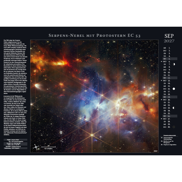 Astronomie-Verlag Kalendarze Weltraum-Kalender 2027