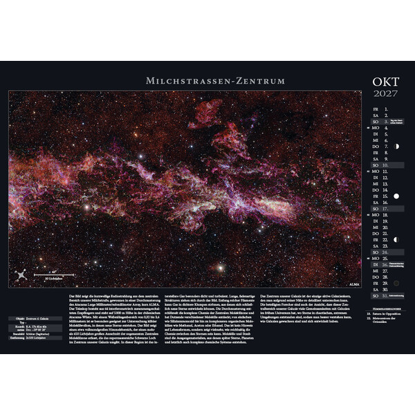 Astronomie-Verlag Kalendarze Weltraum-Kalender 2027