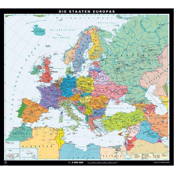 Klett-Perthes Verlag Mapa kontynentalna Die Staaten Europas